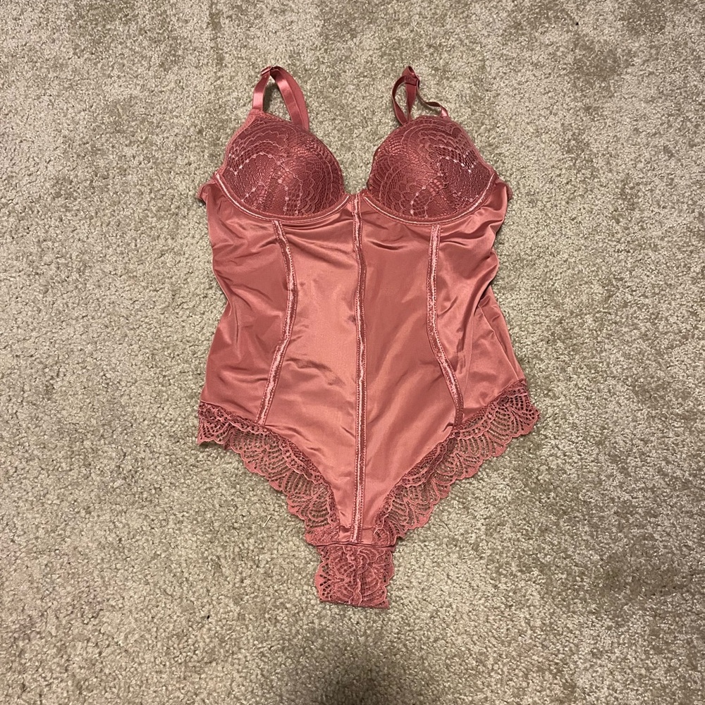 Rose lacy bodysuit lingerie